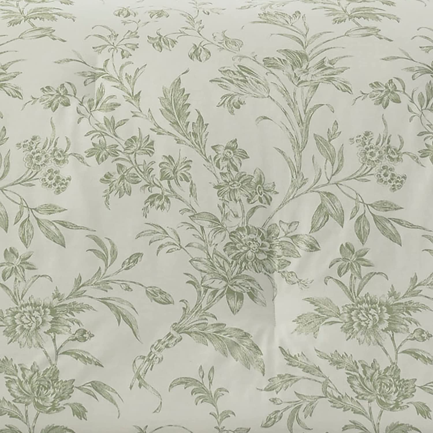 Laura Ashley Home - King Duvet Cover Set, Reversible Cotton Bedding with Matching Shams, Lightweight Home Decor for All Seasons (Natalie Sage,3 pcs, King) King (3-Piece)