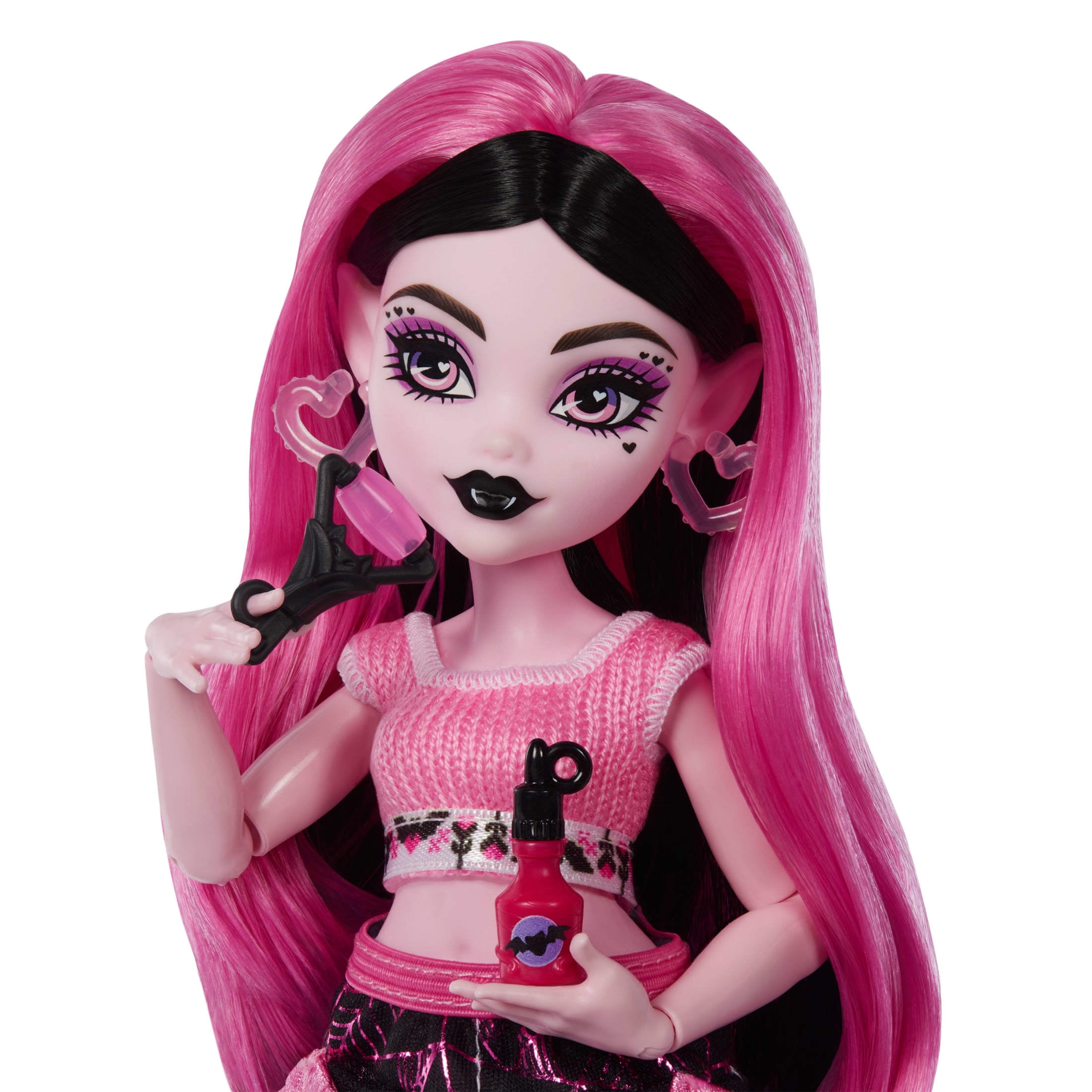 Monster High Self-Scare Secrets Draculaura Fashion Doll with 13 Realistic Accessories