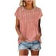 thumbnail image 1 of Camiseta de Manga Corta de las Mujeres de Cuello Redondo de Impresión Casual Top de las Señoras, Poliéster Ligero para el Hogar Diario Y Cómodo, 1 of 8