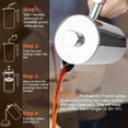 thumbnail image 5 of French Press Coffee Maker, 304 Grade Stainless Steel Insulated with 2 Extra Screens, 34oz (1 Litre), Silver, 5 of 5