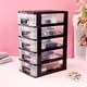thumbnail image 5 of Organizador de escritorio con cajón de almacenamiento de plástico, soporte para guardar artículos diversos, caja organizadora tipo cajón, 5 of 5