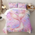 thumbnail image 2 of Erosebridal Magic Ocean Mermaid Quilt Full, Princess Style Full Bedspread Sets, 3 Pieces, 2 of 7