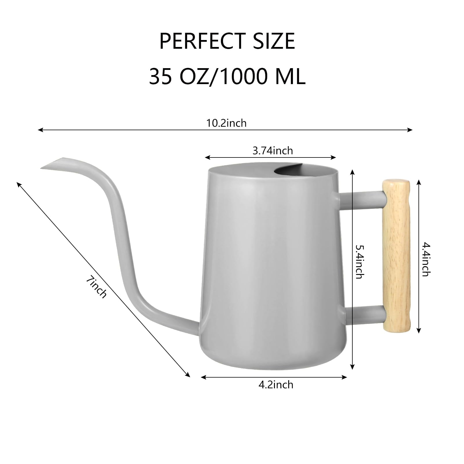 Watering Can Indoor Plants, 35oz Small Stainless Steel Metal Watering Can Modern Decorative Watering Pot