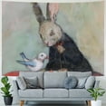thumbnail image 4 of Orinice Rabbit Bird Plate Tapestry Wall Hanging Unique Style Graphic Tapestries Home Wall Decor Art for Living Room Bedroom Farmhouse Dorm Apartment, 4 Sizes Available 50x40inch, 4 of 6