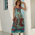 thumbnail image 5 of Gratefuldead Dress Summer Street Style Bohemia Long Dresses Female Sleeveless Printed Maxi Dress, 5 of 9