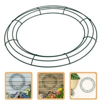 VORCOOL Metal Wreath Frame Green Round Shaped For Home Decor Christmas 2Pcs 10In X 10In X 0.59In