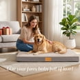 thumbnail image 6 of Exclusivo Mezcla Small Dog Bed with Removable and Washable Cover, Orthopedic Pet Bed for Crates, Non-Slip Bottom and Waterproof Liner, 30"×20", Ivory, 6 of 10