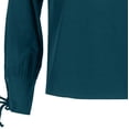 thumbnail image 3 of SAWOBUUN Men's Vintage Shirt V Neck Lacing Long Sleeve Solid Top Adjustable Drawstring Cuffs Casual Shirt, 3 of 4