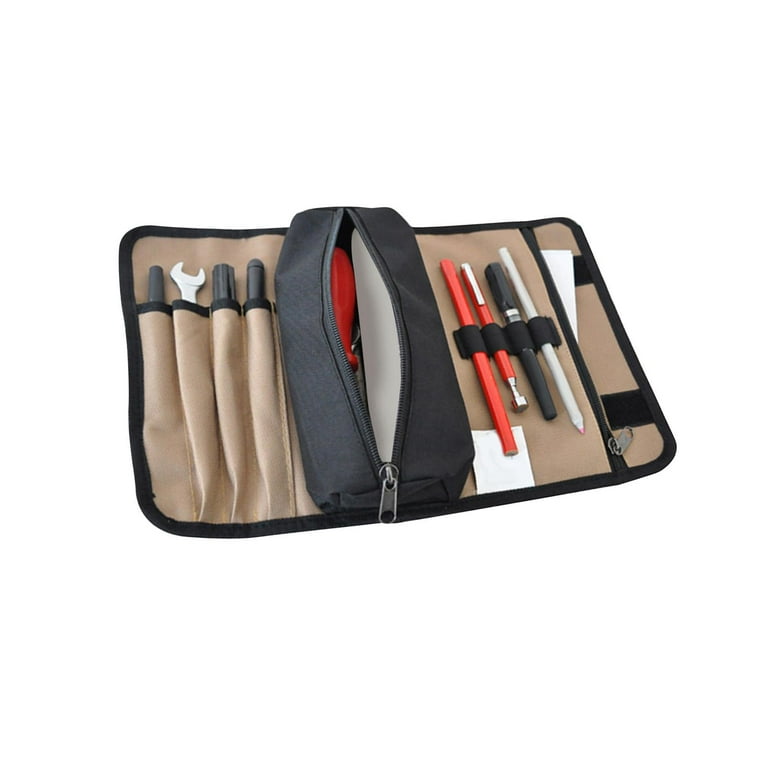 Protoiya Roll Up Tool Bag Oxford Cloth Heavy Duty Tool Roll Up Pouch with 4  Pockets and 2 Detachable Bags Large Capacity Tool Roll Organizer for  Mechanic Carpenter Electrician 