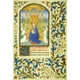 thumbnail image 2 of Marmion, Simon 23x32 Black Ornate Wood Framed with Double Matting Museum Art Print Titled - Virgin Enthroned between Angels: Book of Hours - Detail, 2 of 4