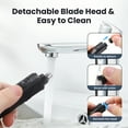 thumbnail image 5 of UK-088 Electric Nose & Ear Hair Trimmer with LED Screen - 360° Rotary Blade, Type-C Charging, 150mAh Battery, Washable Head, Black, 5 of 9