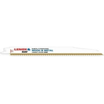 Lenox 21062-956GR 9" x 3/4" x 0.050" 6-TPI Gold Power Arc Curved Wood Cutting Reciprocating Saw Blade 5 per Package
