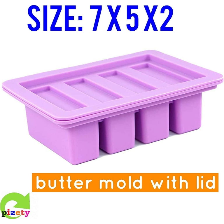 silicone butter mold 4 Cavities butter mold silicone (purple
