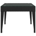 thumbnail image 3 of vidaXL Side Table Storage Coffee Console Table Poly Rattan and Tempered Glass, 3 of 4