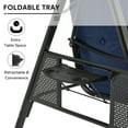 thumbnail image 6 of AECOJOY Steel Outdoor Patio Canopy Steel Porch Swing Chair, Dark Blue, 6 of 9