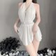 thumbnail image 5 of Lencería sexy para mujer Encaje Cuello en V profundo Halter Malla Tentación Babydoll Ropa interior Ropa de dormir Camisón Fridja nalpqowj41726, 5 of 7