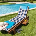 thumbnail image 2 of 1Set Blue Rectangular Beach Chair Sponge Pillow for Head Support and Neck Rest with Portable Comfort Polyester, 2 of 8