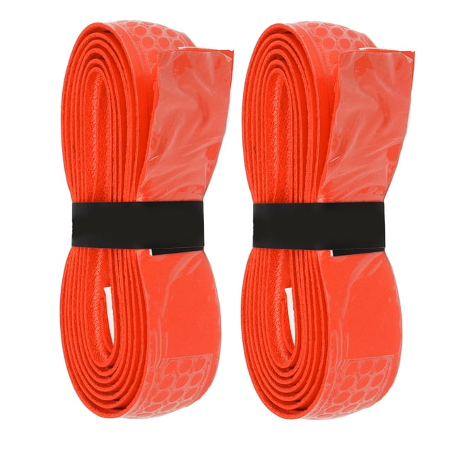 Tennis Racquet Overgrips, 2 PCS Tennis Racket Grip Tape Soft Polyurethane Nitrogen Fiber For Exercise Red,Blue,Pink,Yellow,Orange