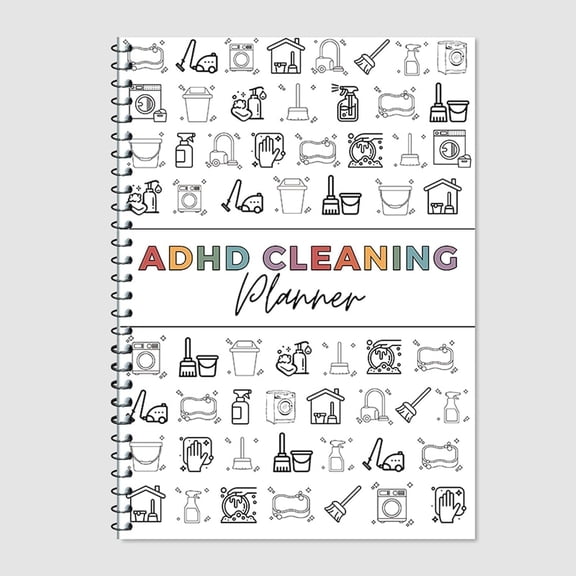 Cleaning Planner for Adults with ADHD - Household Cleaning Schedule with Daily/Weekly/Monthly Task Cleaning Checklist and Checklist, Undated DIY Household Chores Journal