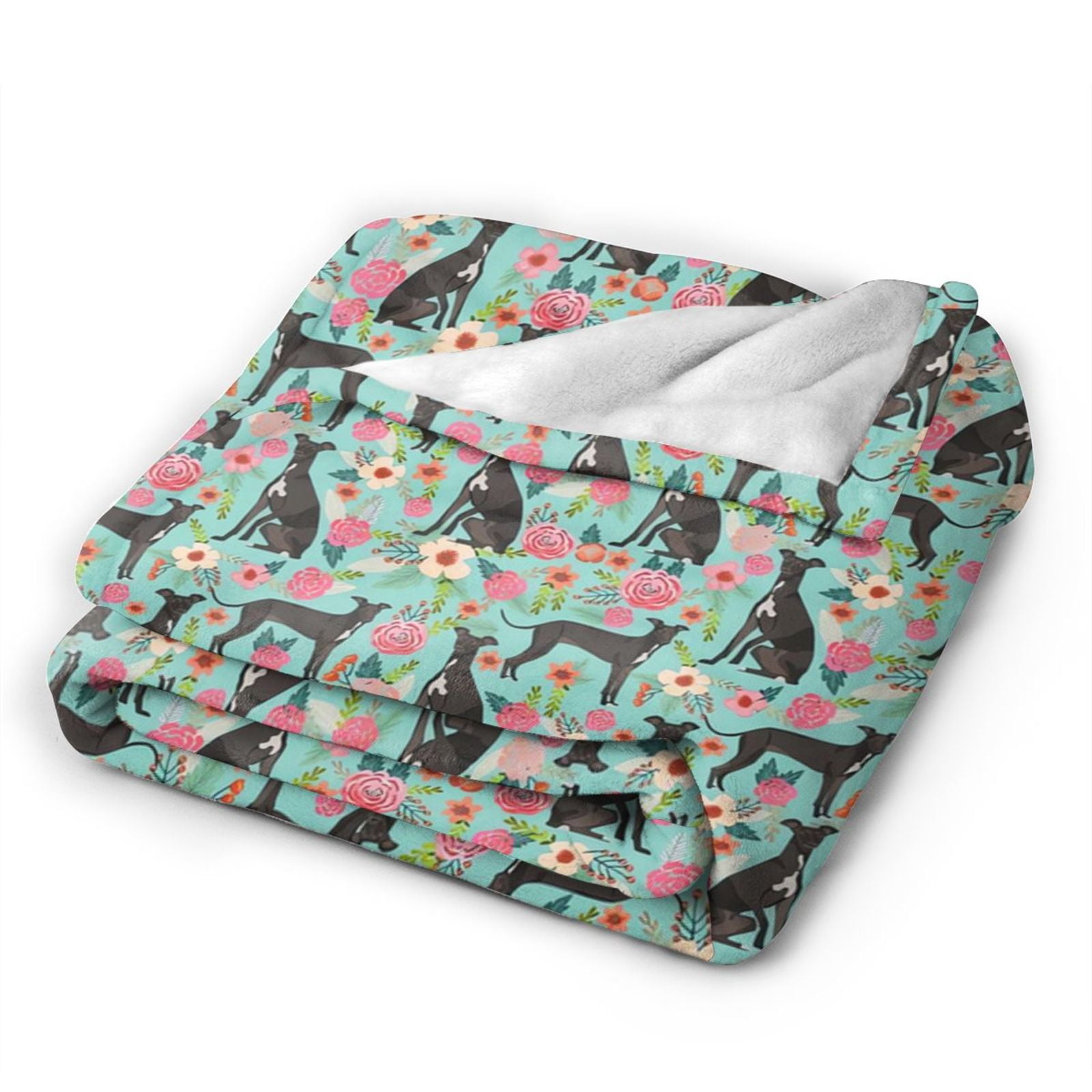 Wijzvio Italian Greyhound Dog Throw Blanket Soft Fuzzy Fleece Blanket For Couch Bed Living Room Decoration 60"X50"