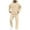 Beige, variant on Mens Tracksuit 2 Piece Sweatsuit Sets Casual Hoodie Jogging Athletic Suits Brown S