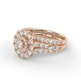 thumbnail image 3 of AFFY Double Halo Split Shank Bridal Ring Set, 1.80 Cttw Lab Grown Diamond Engagement Wedding Rings for Women 10K Solid Rose Gold F-G, VS-SI Quality Ring Size-7, 3 of 6