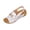 White, variant on Bkhluea Women Chain Buckle Wedge Ankle Strap Sandals Slip On Comfortable Footwear For Casual Outdoor Party Daily Activities