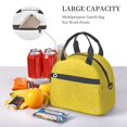 thumbnail image 5 of Naloa Yellow Glitter Print Lunch Bag for Women & Men Insulated Lunch Box or Cooler Lunch Tote Bags for Work, Travel, Outdoor, 5 of 5