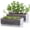 Clear, variant on 12 Inch Window Box Planter, Rectangle Plastic Herb Planter with Drainage Holes and Saucer, Indoor Succulent Cactus Vegetable Pot for Windowsill, Garden Balcony, Black, Set of 2