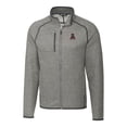 thumbnail image 2 of Men's Cutter & Buck Heather Gray Alabama Crimson Tide Mainsail Sweater-Knit Big & Tall Full-Zip Jacket, 2 of 3