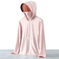 thumbnail image 6 of GaThRRgYP Women's Summer Sun Shield Coat for Outdoor Work,Woman Casual Solid Sports Hooded Long Sleeve Zipper Sun-proof High Elastic Pink XL, 6 of 6
