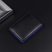 Miroddi Minimalist Wallets for Men, Slim Leather Bifold Wallet Credit Card Holder with Cash Pocket, ID Window, RFID Blocking, Gifts for Men, Black Blue