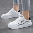 thumbnail image 5 of XIMIN Women's Platform Fashion Sneakers Thick Sole Suede Genuine Leather Classic Rubber Gum Sole Low Top Casual Walking Hiking Shoes Footwear, 5 of 6