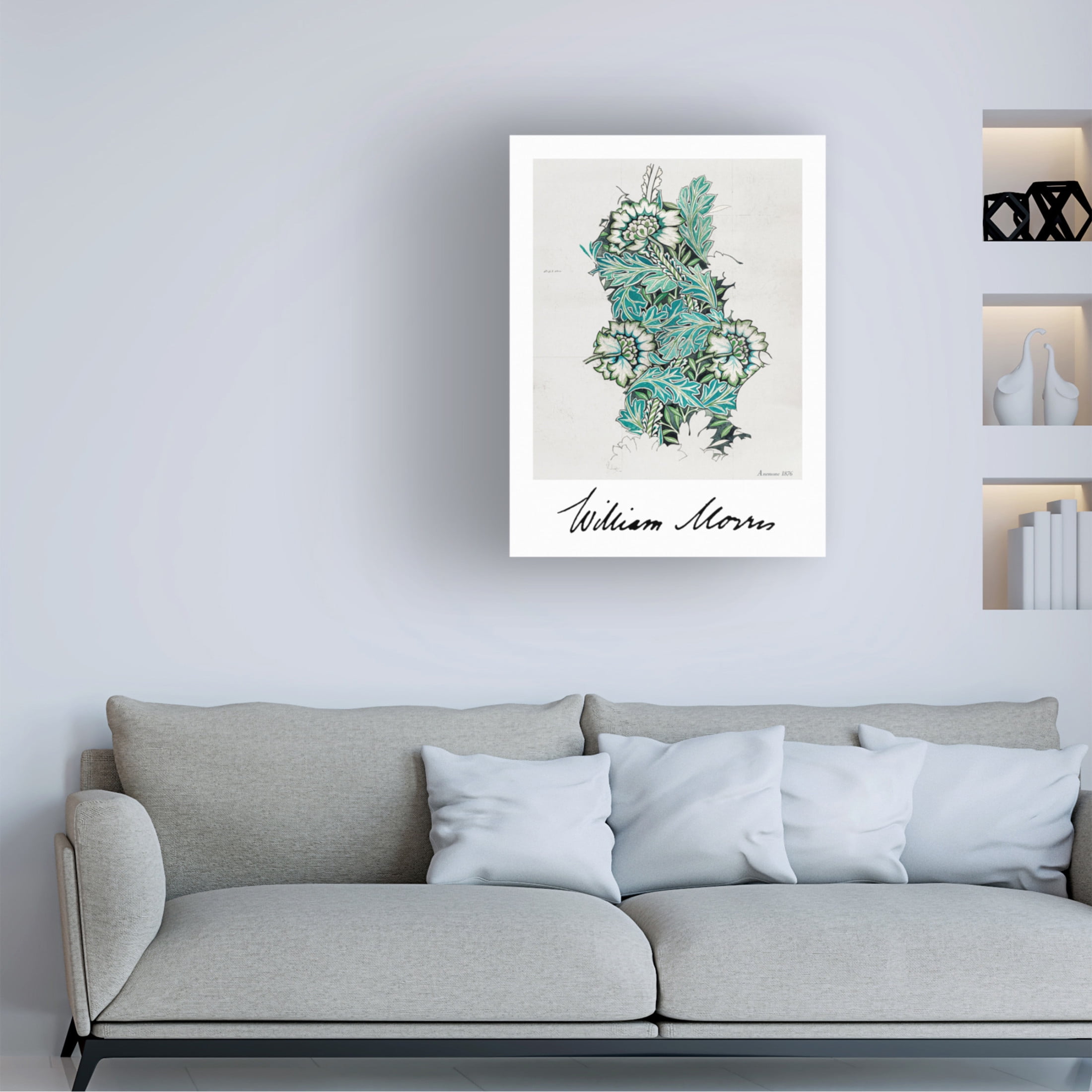 Canvas Wall Art - Pictufy 'Anemone' Wall Art for Living Room, Bedroom, or Office Décor by Trademark Fine Art - 18 x 24 Inches