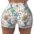 thumbnail image 2 of Lsque Fairy Flower Pattern High Waisted Biker Shorts for Women-Tummy Control Fitness Athletic Workout Running Yoga Gym Shorts,Moisture-Wicking-XX-Large, 2 of 9