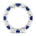 thumbnail image 2 of 4.96 (ctw) Lab-Created Blue and White Sapphire Ring in Sterling Silver, 2 of 5