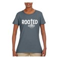 thumbnail image 2 of Wild Bobby Rooted in Christ Inspirational/Christian Women Graphic Tee, Charcoal, Small, 2 of 5