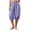 Purple, variant on Zulora Women's High Waisted Wide Leg Capri Pants Stretchy Elastic Waist Pleated Cropped Trousers Loose Casual Summer Pants