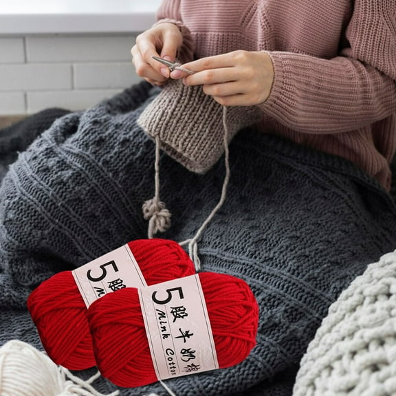 Winter Wool Ball,5 Strands Color Milk Cotton Thread Hand-woven Diy Pure Cotton Wool Ball,50g Hand-made Doll Crochet Diy Knitting Thread Wool Ball,Fall Supplies