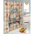 thumbnail image 5 of Fall Thanksgiving Shower Curtain Set ，Waterproof Fabric Shower Curtains Pumpkin Leaves Truck Plaid Linen Shower Curtains for Bathroom,Bathroom Decor 72"x84", 5 of 7