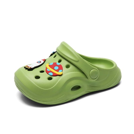 Kids Garden Clogs Boys Girls Cute Cartoon Astronaut Charms Clogs Toddler Slippers Beach Slip On Shoes Slides Sandals