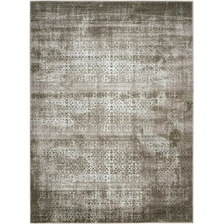 - Nourison Karma Damask Ash Area Rug