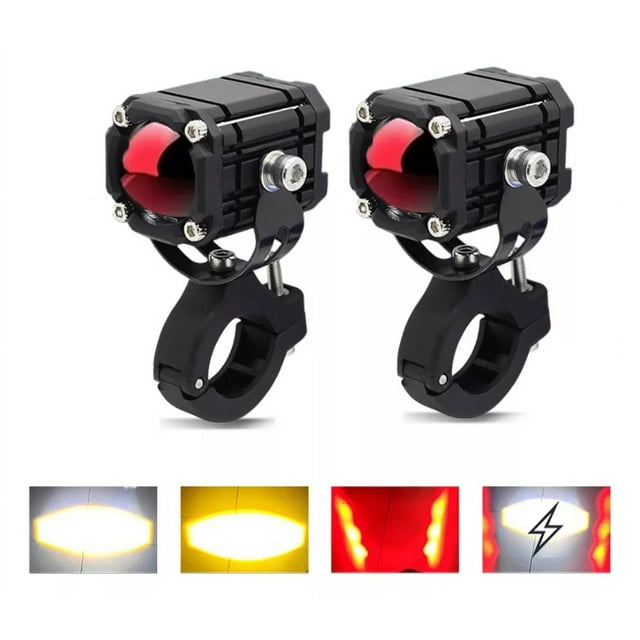 Faros De Lupa Luz Led Spot Luz Para Moto Ojo Diabólico 2pcs