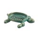 thumbnail image 2 of Porta-jabón y caja de almacenamiento de hierro fundido con forma de tortuga y desagüe, organizador decorativo para baño, negro o verde, 16x12x2 cm, 2 of 6