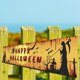 thumbnail image 4 of 98''x18 '' Feliz Halloween Decoración Garaje Cementerio Jardín Fondo Festival Decoración Colgante de pared Bandera E perfecl Cartel de halloween, 4 of 6