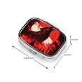 thumbnail image 3 of Howling Wolf Blood Red Moon Cool Square Pill Box 2 Compartment Pill Case Medicine Organizer Decorative Gift for Purse Pocket, 3 of 5