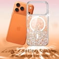 thumbnail image 3 of JETech Glitter Case for iPhone 17 Pro 6.3-Inch Compatible with MagSafe, Clear Cute Bling Sparkle for Women and Girls, Shiny Shockproof Magnetic Sparkly Phone Cover (Orange), 3 of 6