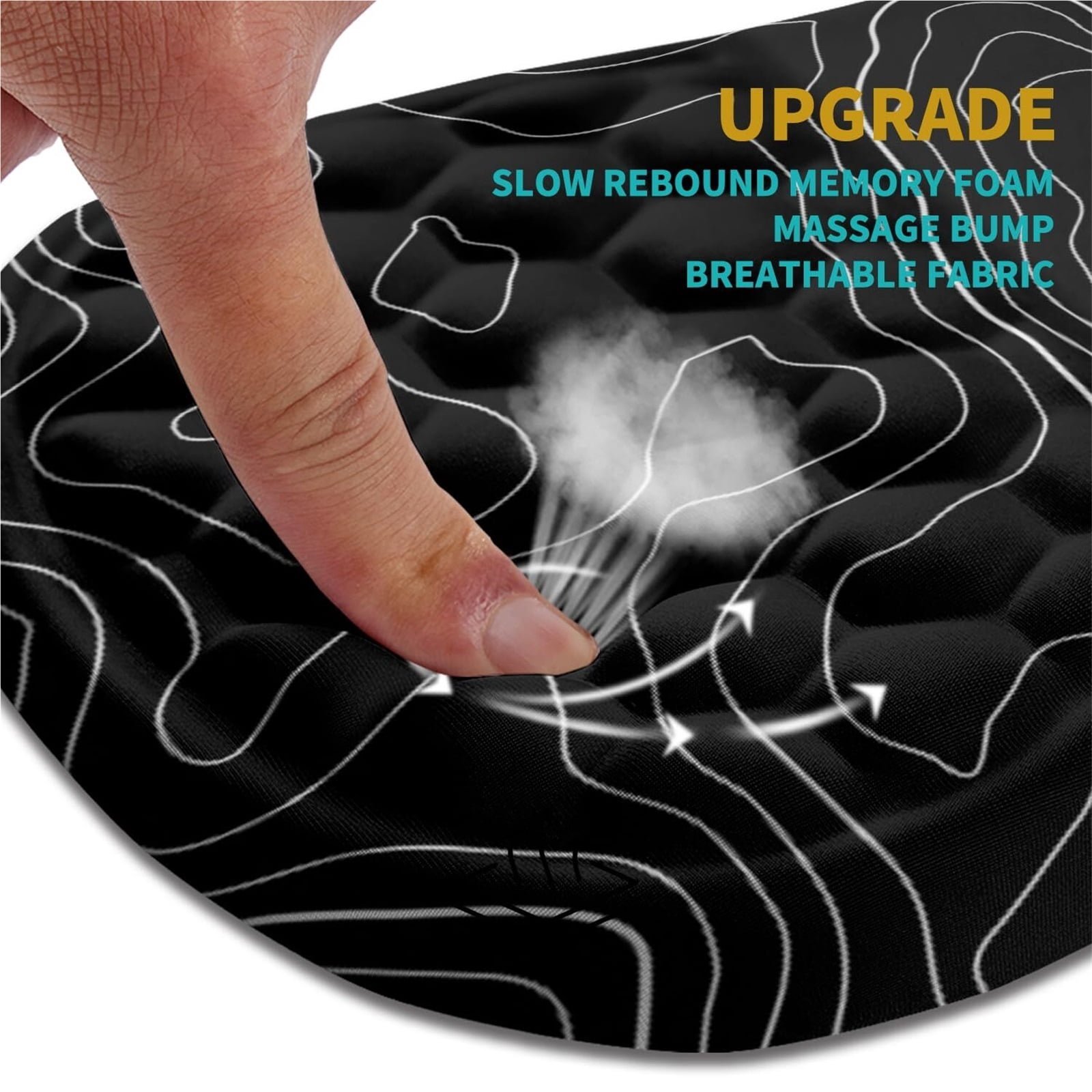 NexTone Ergonomic Mouse Pad Wrist Support, Wrist Rest Mousepad for Carpal Tunnel Pain Relief with Integrated Memory Foam Slope Massage Bulge (11.8x7.9 inch,Pink Fluid