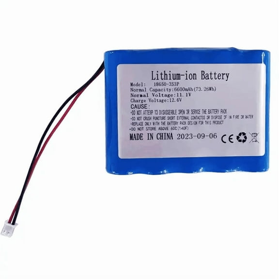 12V 6600mAh Lithium Ion Battery Pack for LED Stage Light 11.1V 6600mAh Replacement Battery Pack