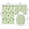 thumbnail image 3 of Green Highland Cow Flower Pattern Bathroom Rugs Sets 3 Piece,Toilet Cover Set,Absorbent Non Slip Bathroom Mats Sets with U-Shaped Contour Rug Toilet Rug Set, 3 of 5